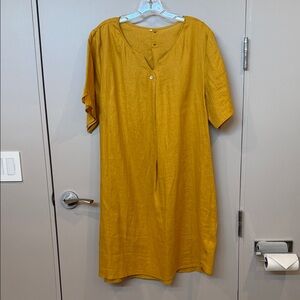 Elegant Mustard Midi Dress